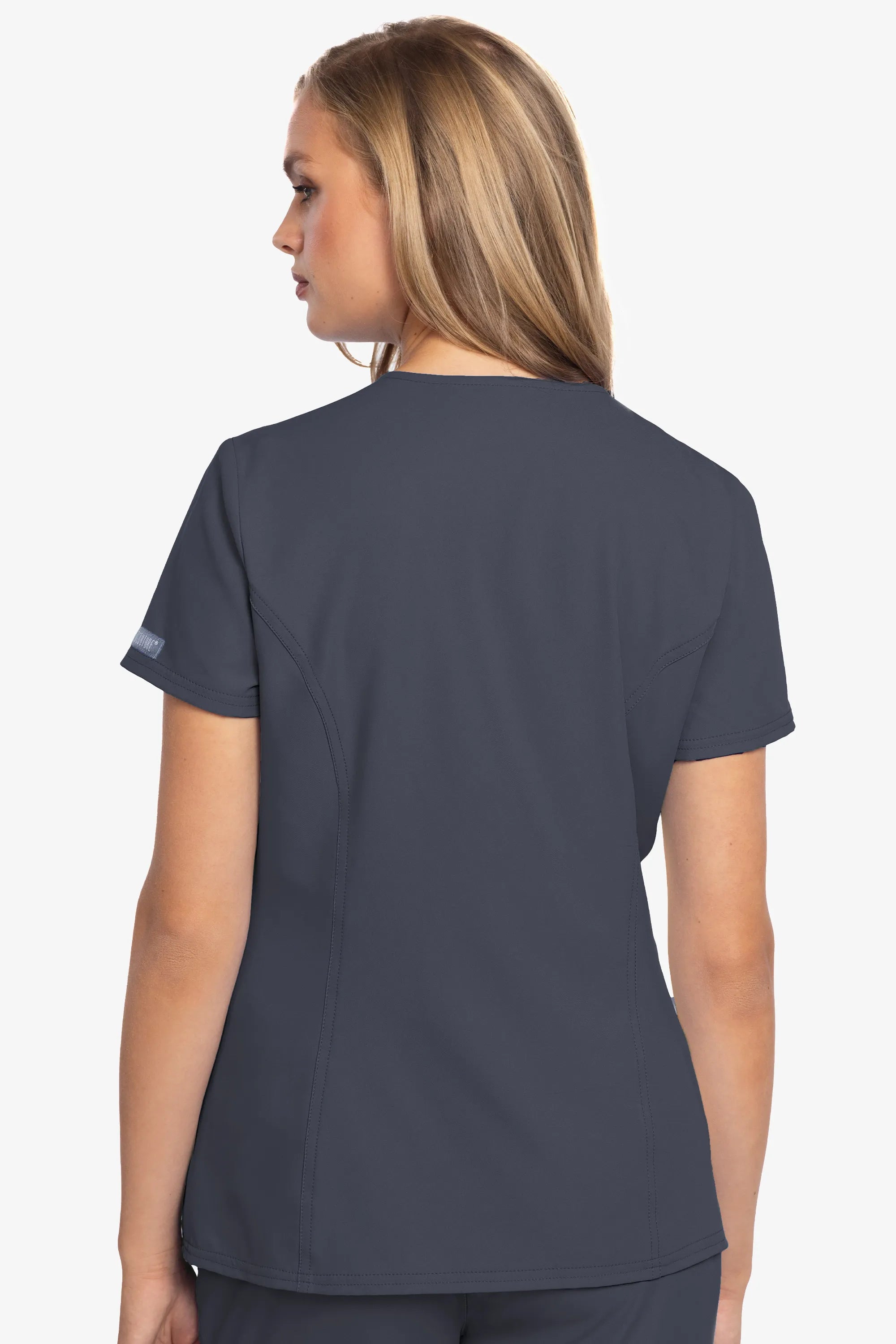 Med Couture Insight Women's Henley Zip Front Top