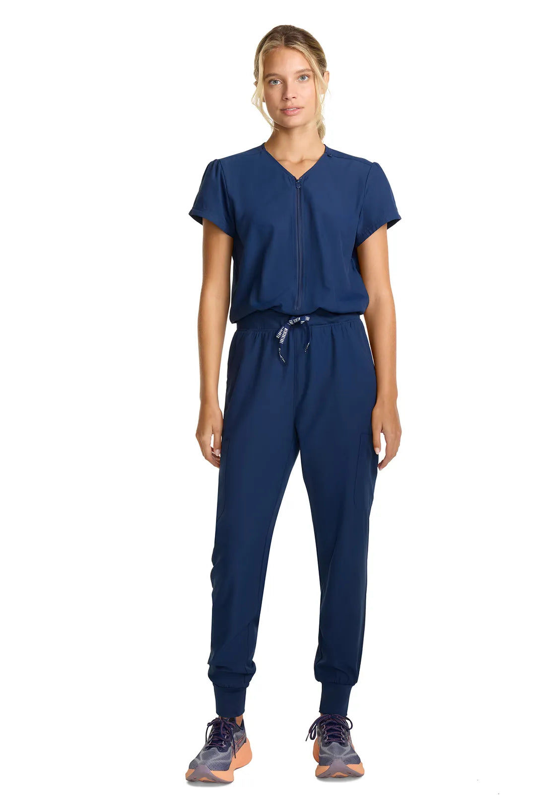 Med Couture Insight Women's Zip Front Jumpsuit
