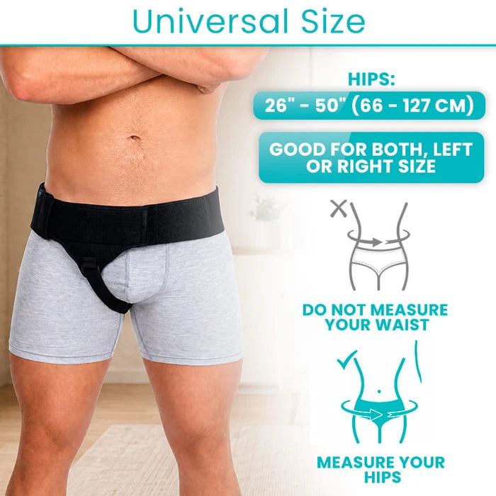 Vive Health-SUP3062BLKUNI Inguinal Hernia Belt