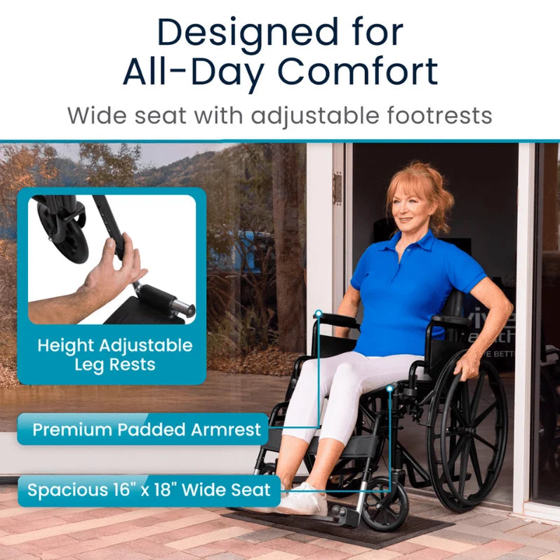 Vive Health / AccessGUDID-MOB1100BLK Core Wheelchair - Black (1 EA)