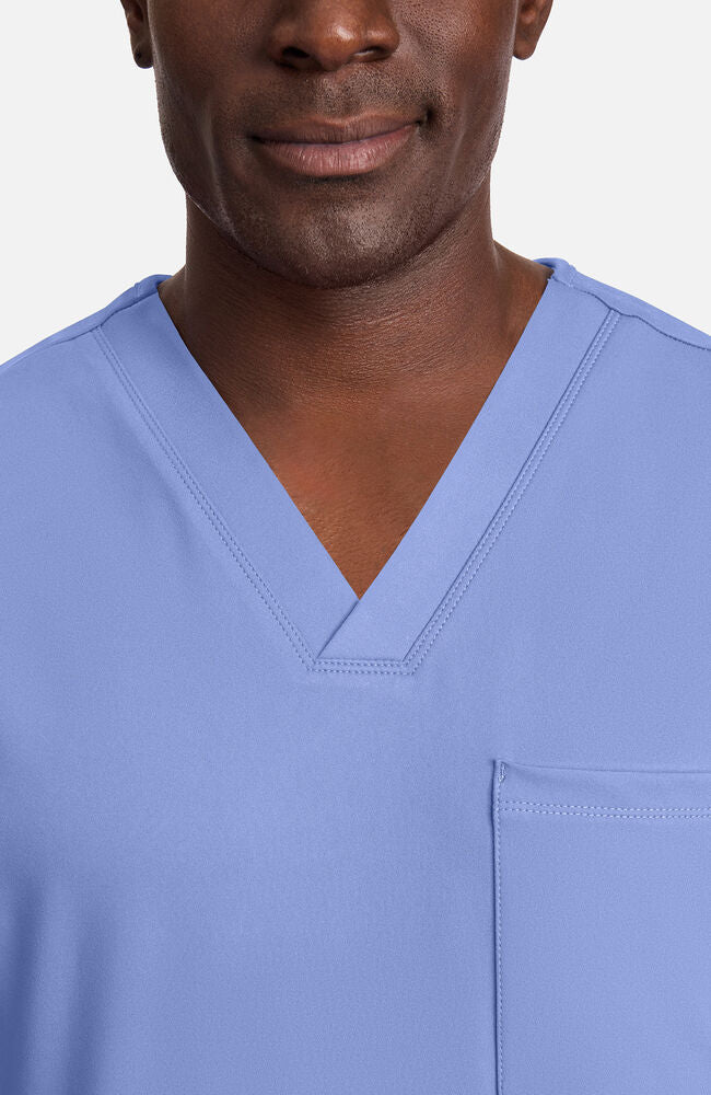 Cherokee Medical Achieve Men's 1-Pocket STRETCH V-Neck Knit Scrub Top