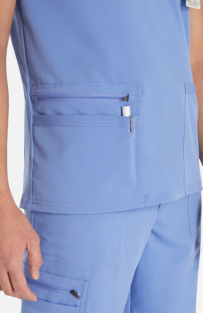 Balance by Dickies Men's Rib Panel V-Neck Scrub Top