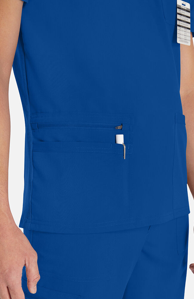 Balance by Dickies Men's Rib Panel V-Neck Scrub Top