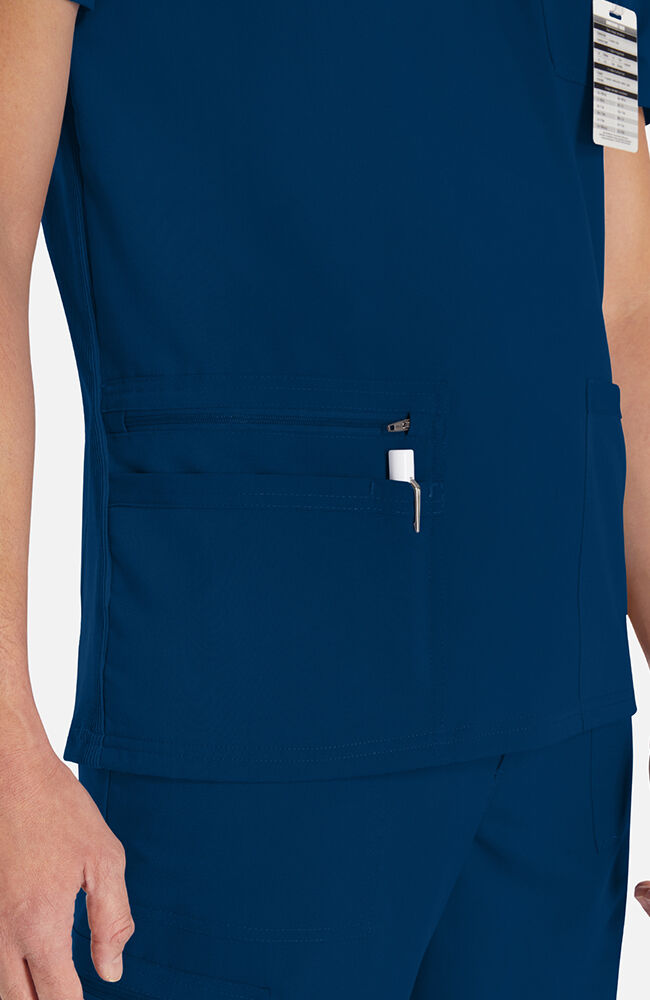 Balance by Dickies Men's Rib Panel V-Neck Scrub Top
