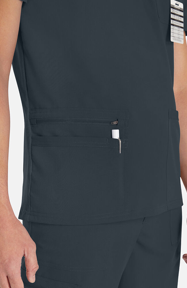 Balance by Dickies Men's Rib Panel V-Neck Scrub Top