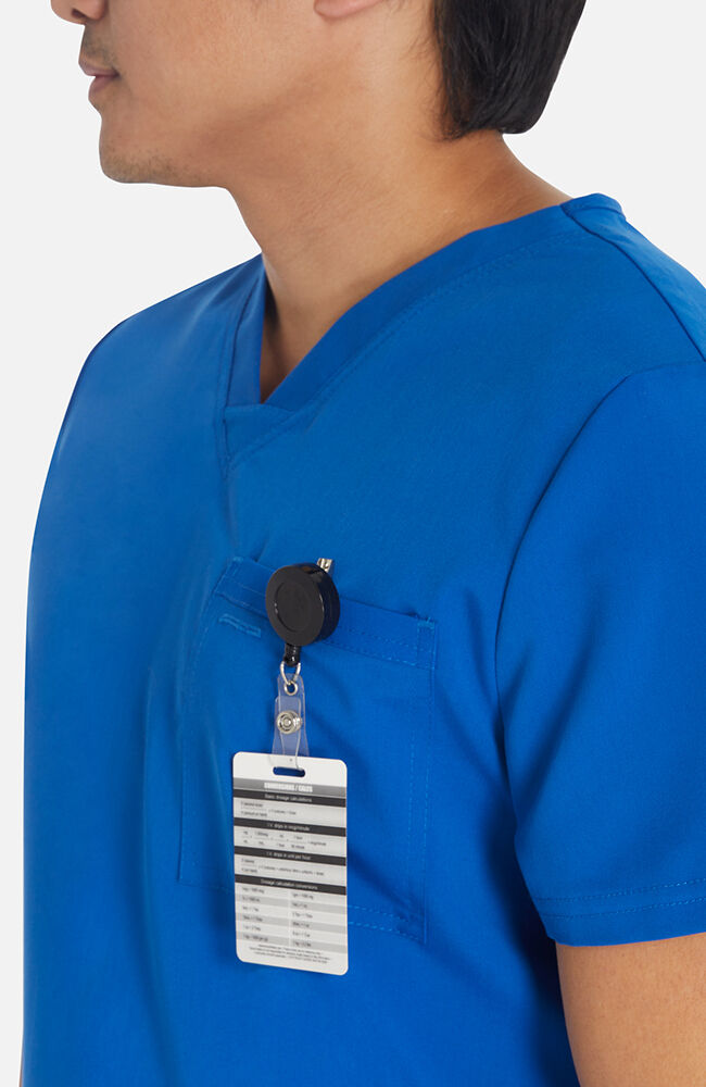 Balance by Dickies Men's Rib Panel V-Neck Scrub Top