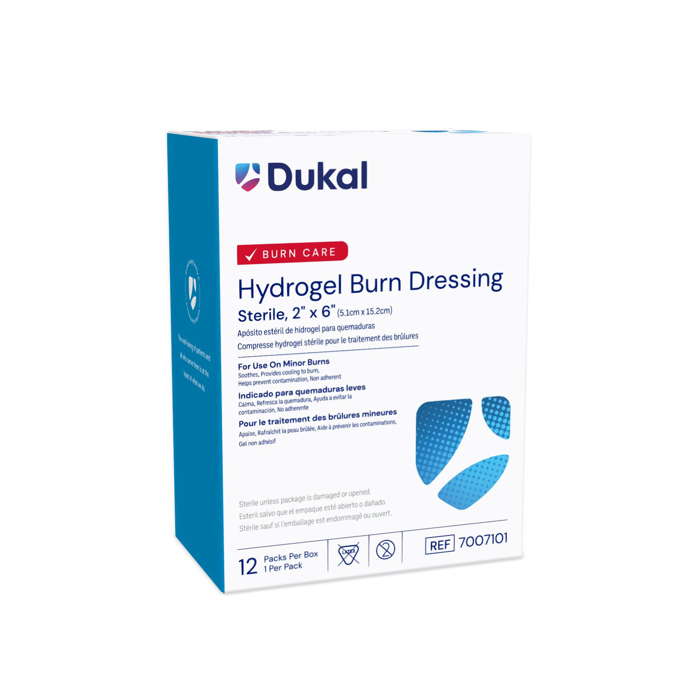 Dukal Corporation-7007101 Burn Dressing, 2" x 6", Sterile, Non-Adherent, Soothes & Provides Cooling to Burn (1/PK, 12PK/BX, 16BX/CS)