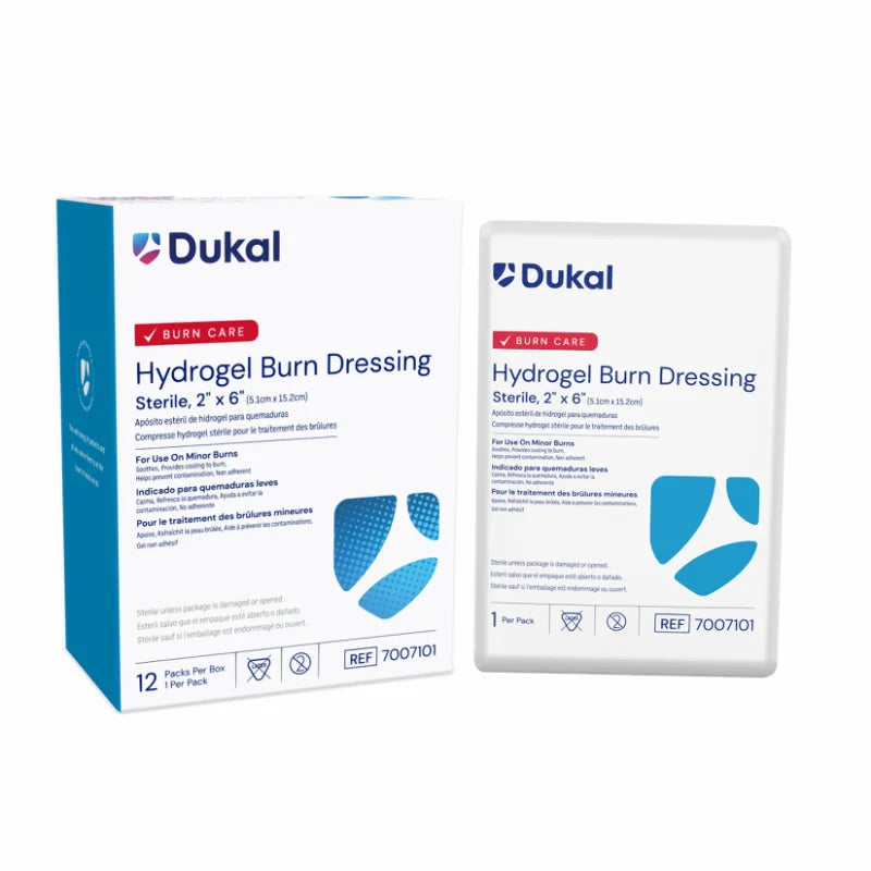 Dukal Corporation-7007101 Burn Dressing, 2" x 6", Sterile, Non-Adherent, Soothes & Provides Cooling to Burn (1/PK, 12PK/BX, 16BX/CS)