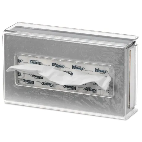 Bowman Dispensers/Marketlab-7083 Slim Tissue Box Holder • 9"W x 2.5"D x 5.25"H