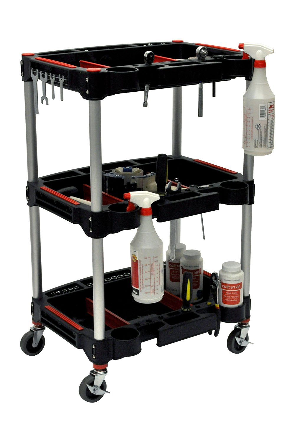 LUXOR MC-3 Mechanic's Three-Shelf Cart