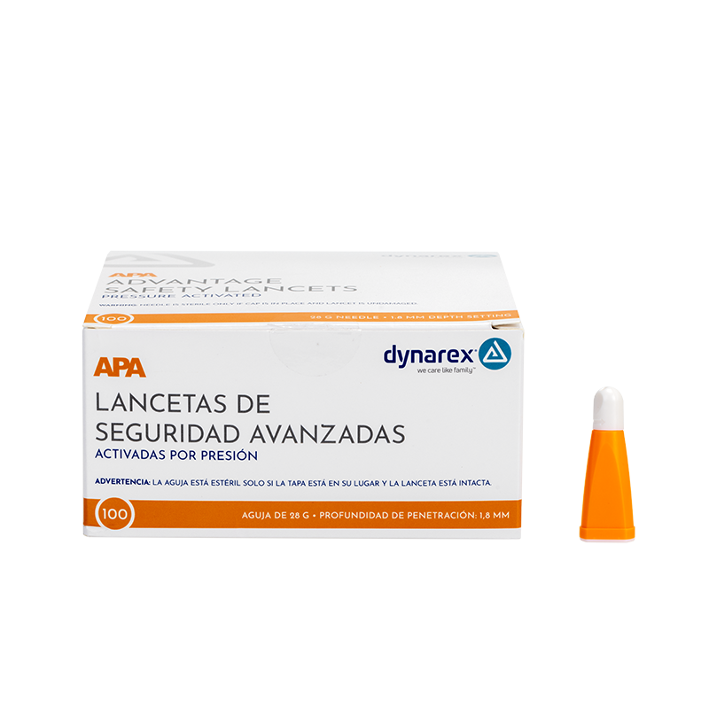Dynarex Safety Lancets Sterile - Button and Pressure