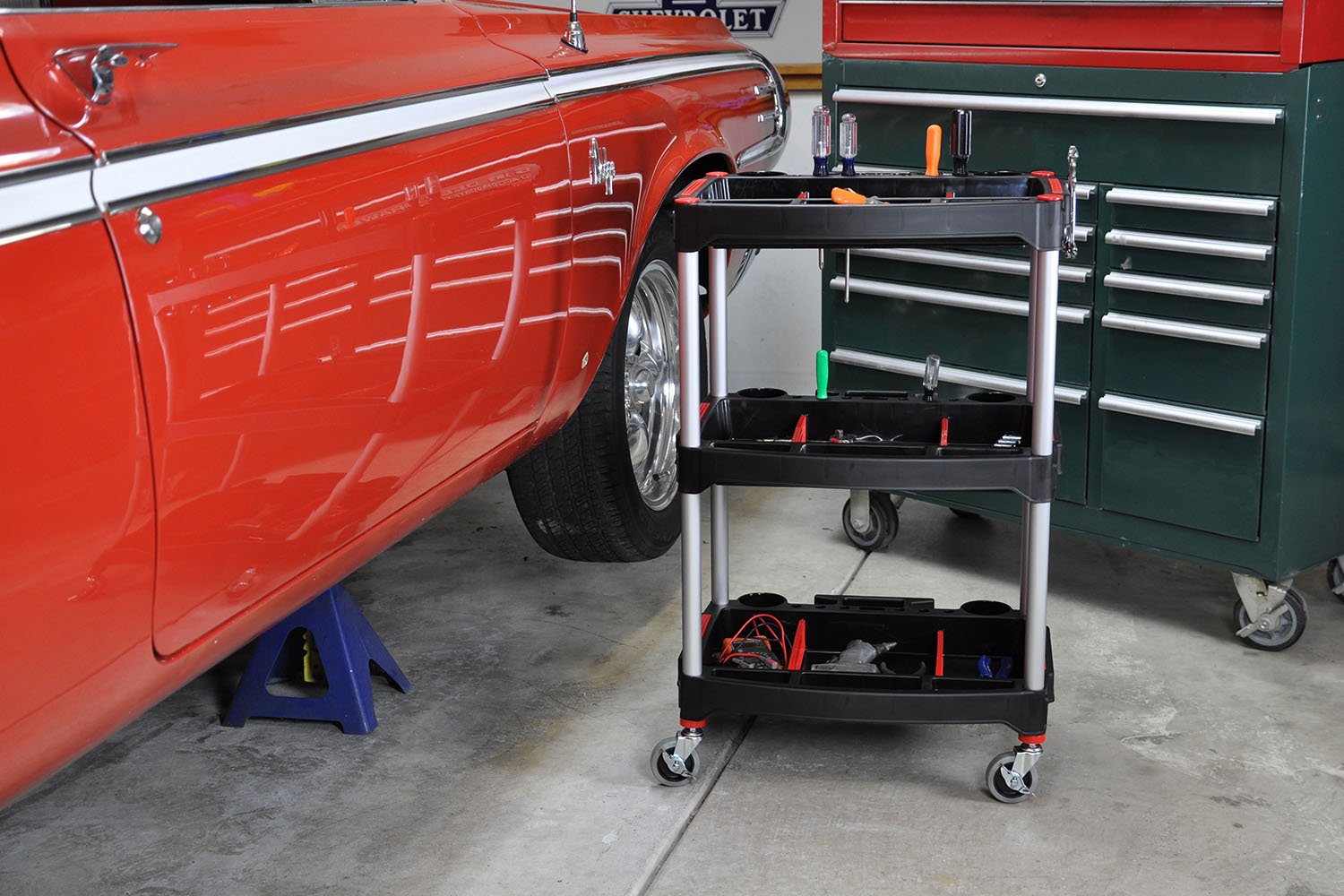 LUXOR MC-3 Mechanic's Three-Shelf Cart