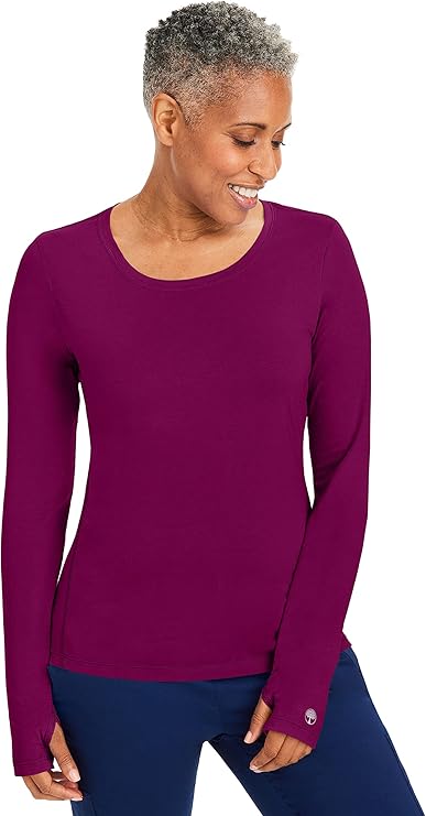Purple Label by Healing Hands Women's Mackenzie Solid Underscrub Tee