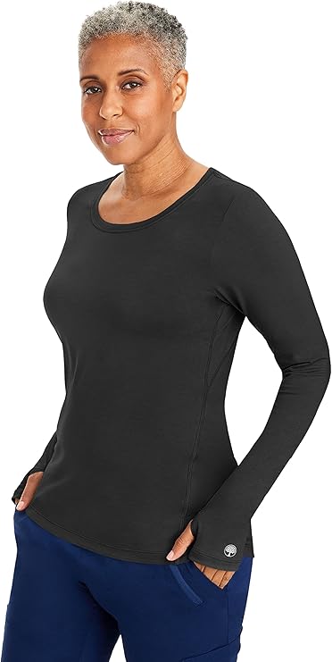 Purple Label by Healing Hands Women's Mackenzie Solid Underscrub Tee