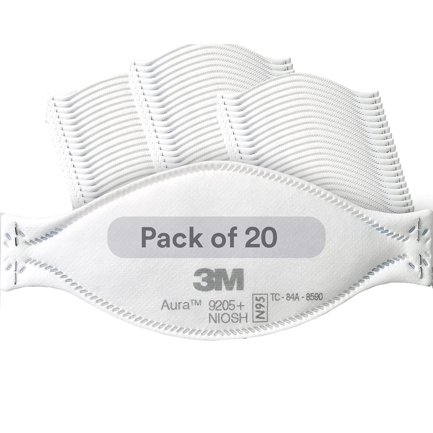 3M™ 9205+ N95 Aura Particulate Disposable Respirator, Foldable