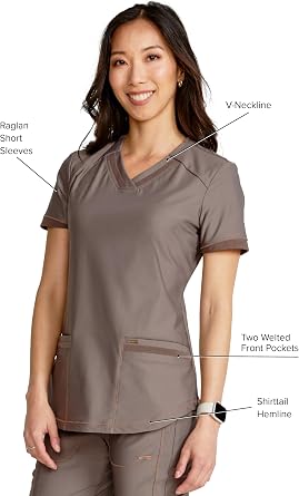 Cherokee Medical FORM Women's Curved Hemline V-Neck Scrub Top