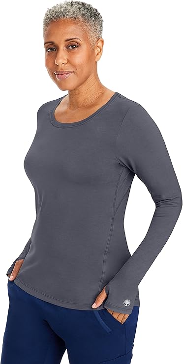Purple Label by Healing Hands Women's Mackenzie Solid Underscrub Tee