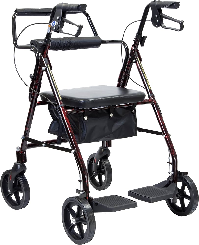Dynarex-RPRL-10S07 DynaGo Euro Rollator Seat Black, 1 EA