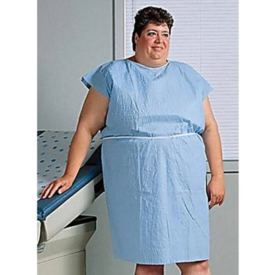 TIDI Products-918158 Gown, 40in. x 44in., Blue, 2-Ply Scrim, Latex Free (LF), 25/cs , case