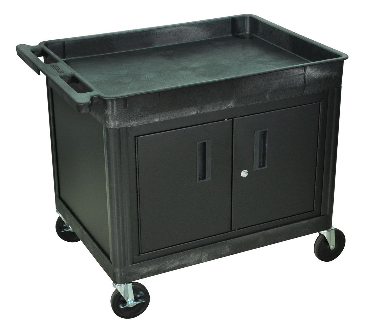 Luxor-TC12C-B Tub Cart with Cabinet (Black)