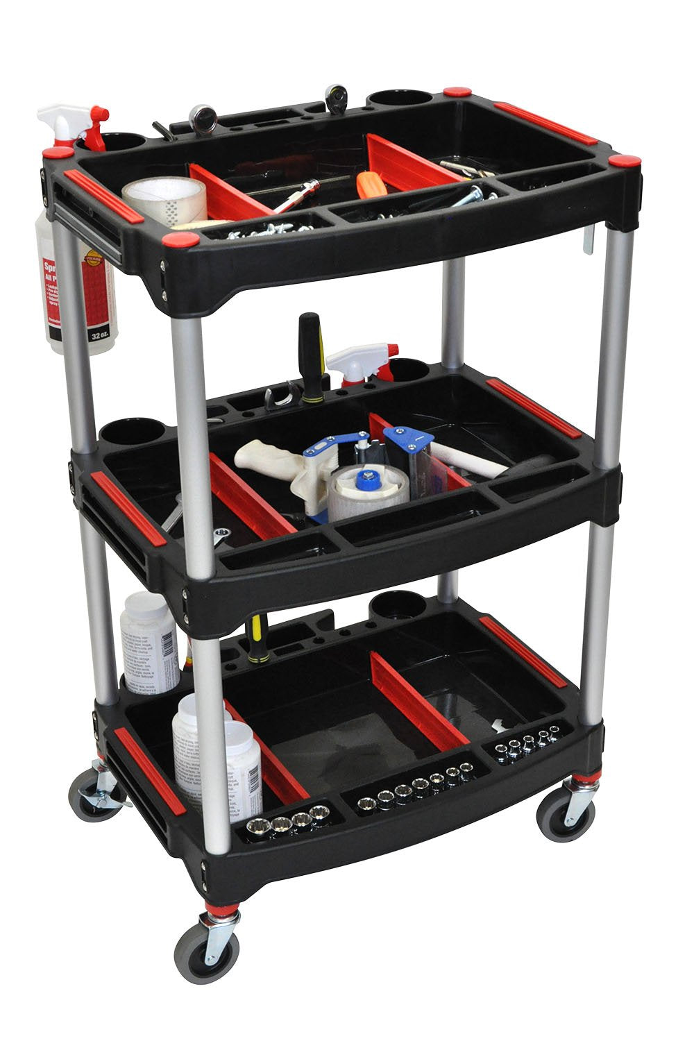 LUXOR MC-3 Mechanic's Three-Shelf Cart
