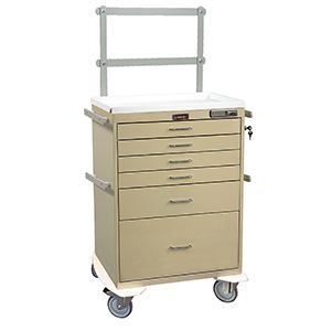 Harloff 6 Drawer Specialty Cart Tall Cabinet