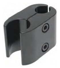 Therafin-32310B-Sip-N-Puff Clamp, Figure-8 Tube to Tube, 3/4" to 7/8", Black