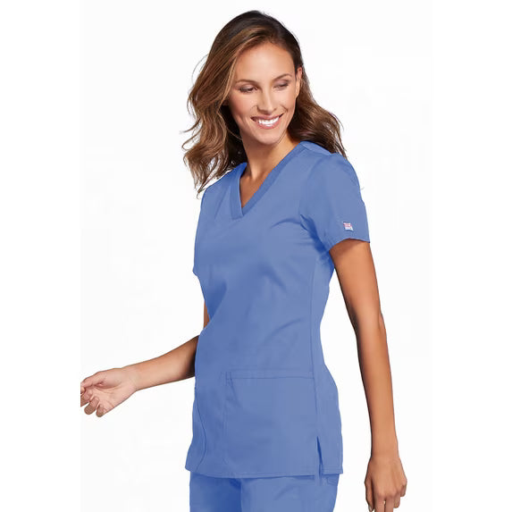 Cherokee Medical WW Originals Women's Knit V-Neck Solid Scrub Top