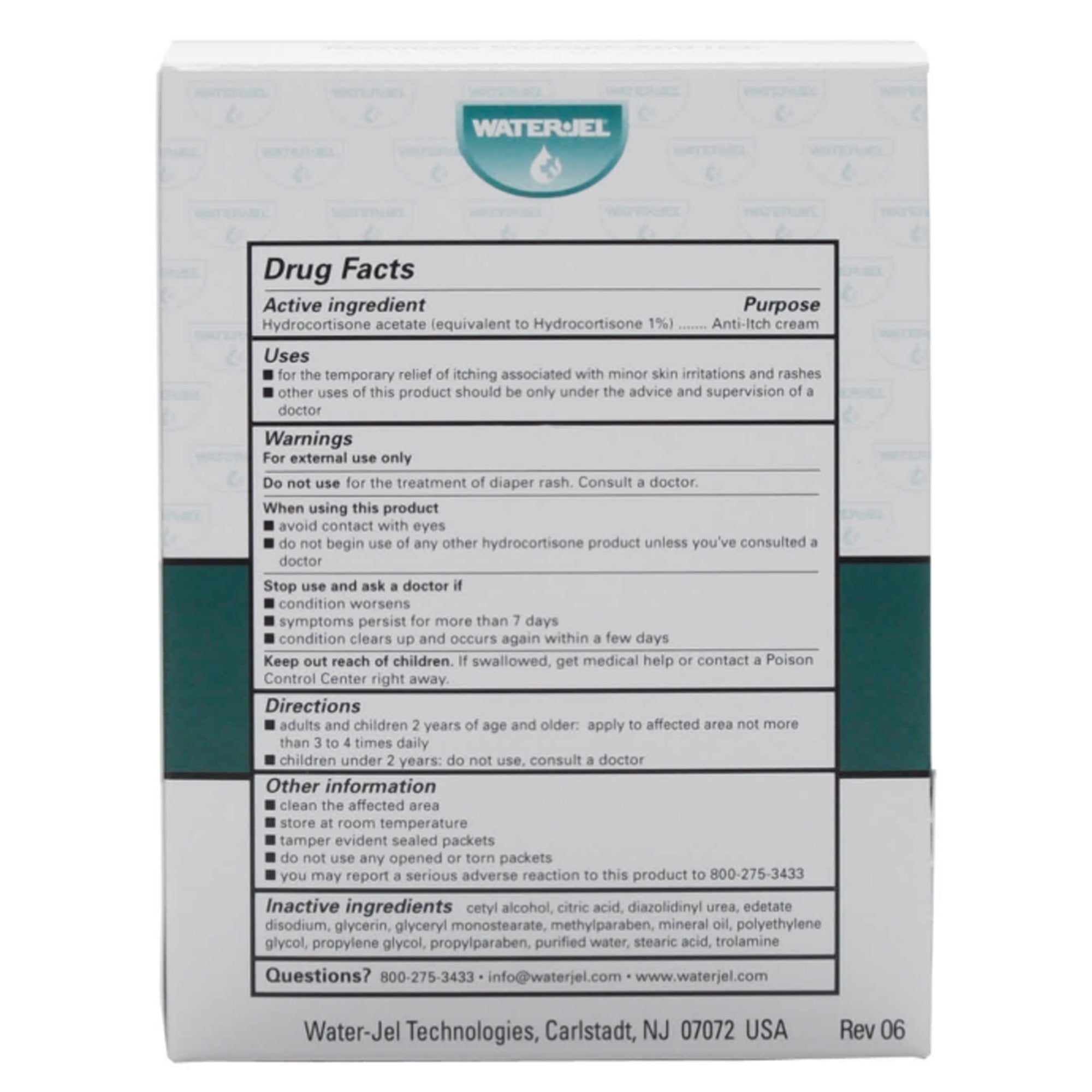 Safeguard Medical Itch Relief Water-Jel® 1% Strength Cream 0.9 Gram Foiil Packets