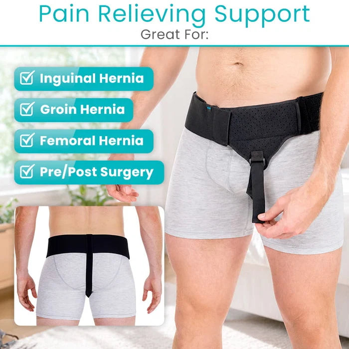 Vive Health-SUP3062BLKUNI Inguinal Hernia Belt