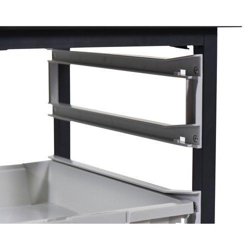 Luxor-MBS-DR-8S4L Double Row Mobile Bin Storage Unit (Small & Large Bins)