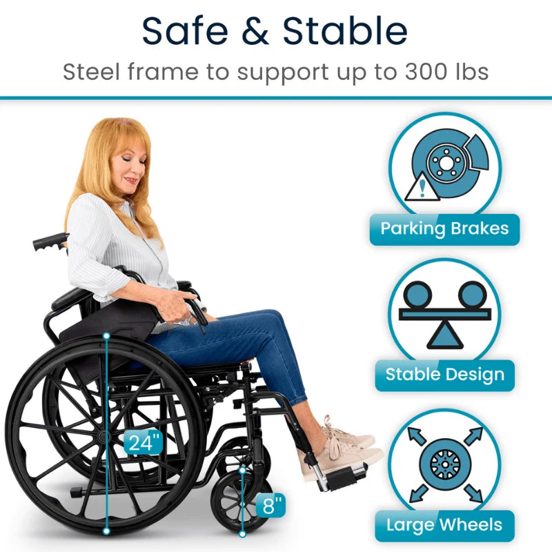 Vive Health/AccessGUDID-MOB1100BLU Core Wheelchair Blue (1 EA)