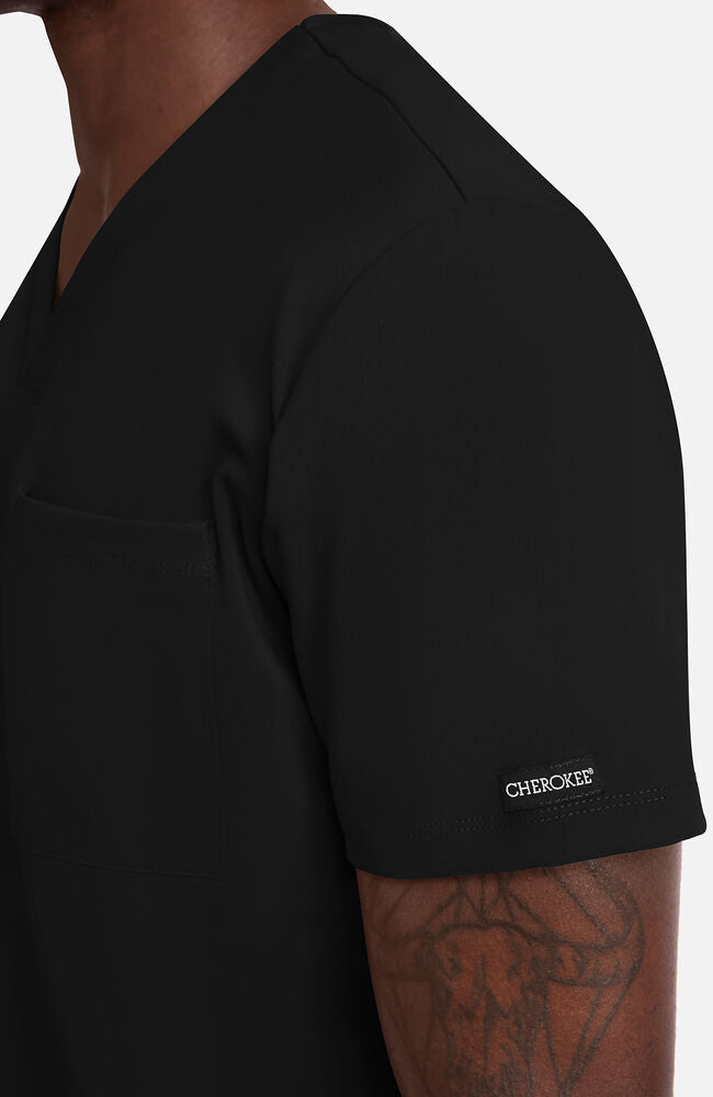 Cherokee Medical Achieve Men's 1-Pocket STRETCH V-Neck Knit Scrub Top