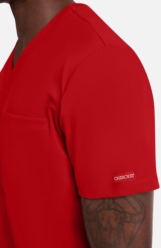 Cherokee Medical Achieve Men's 1-Pocket STRETCH V-Neck Knit Scrub Top