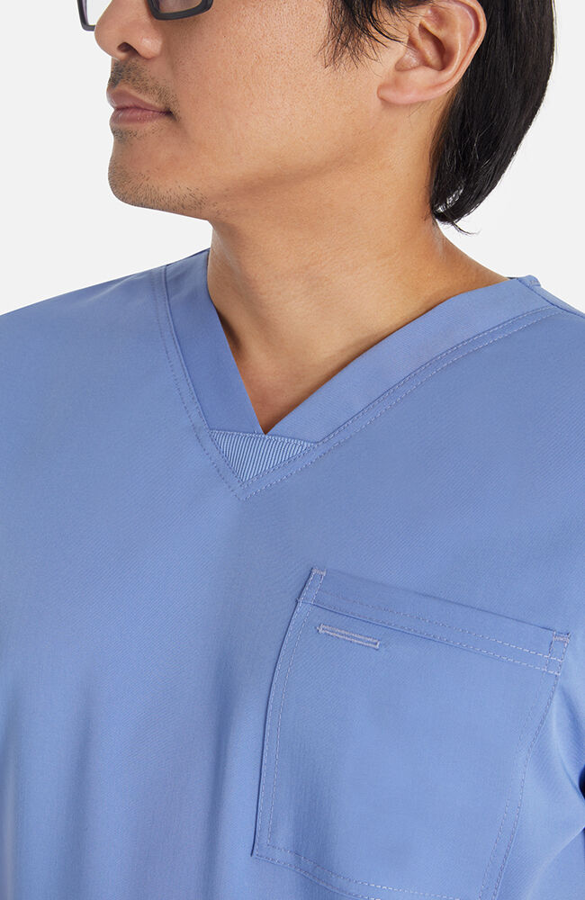 Balance by Dickies Men's Rib Panel V-Neck Scrub Top