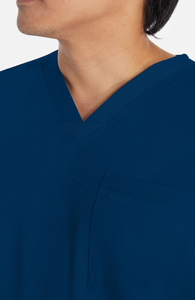 Balance by Dickies Men's Rib Panel V-Neck Scrub Top