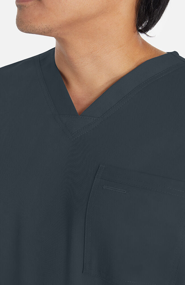 Balance by Dickies Men's Rib Panel V-Neck Scrub Top