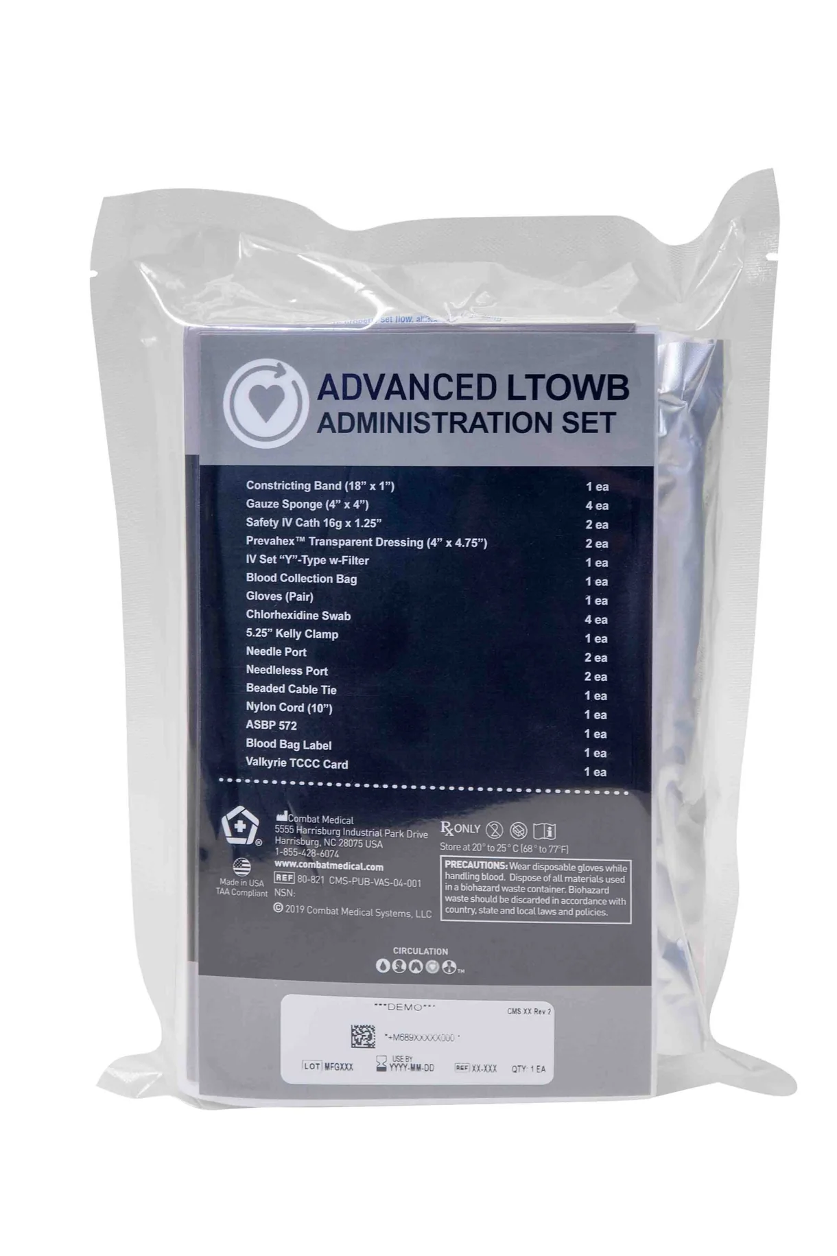 Safeguard Medical-80-875 Low Titer Type O FWB Transfusion Set