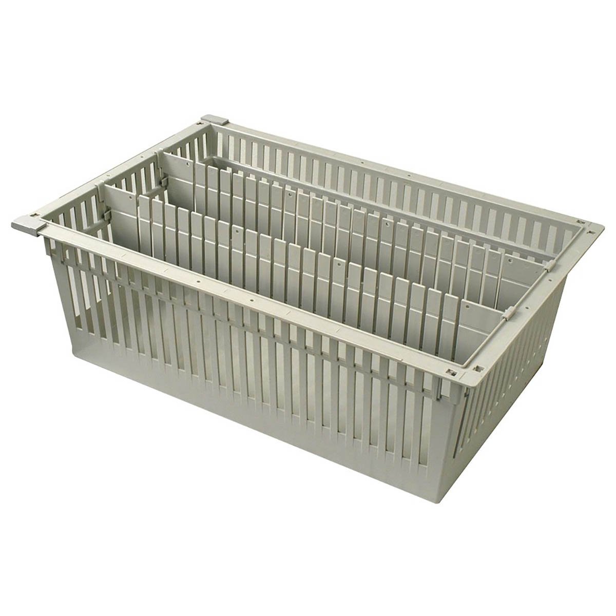 Harloff 8" Exchange Tray, Solid Sides, Flex Module ABS Gray-Divider Options