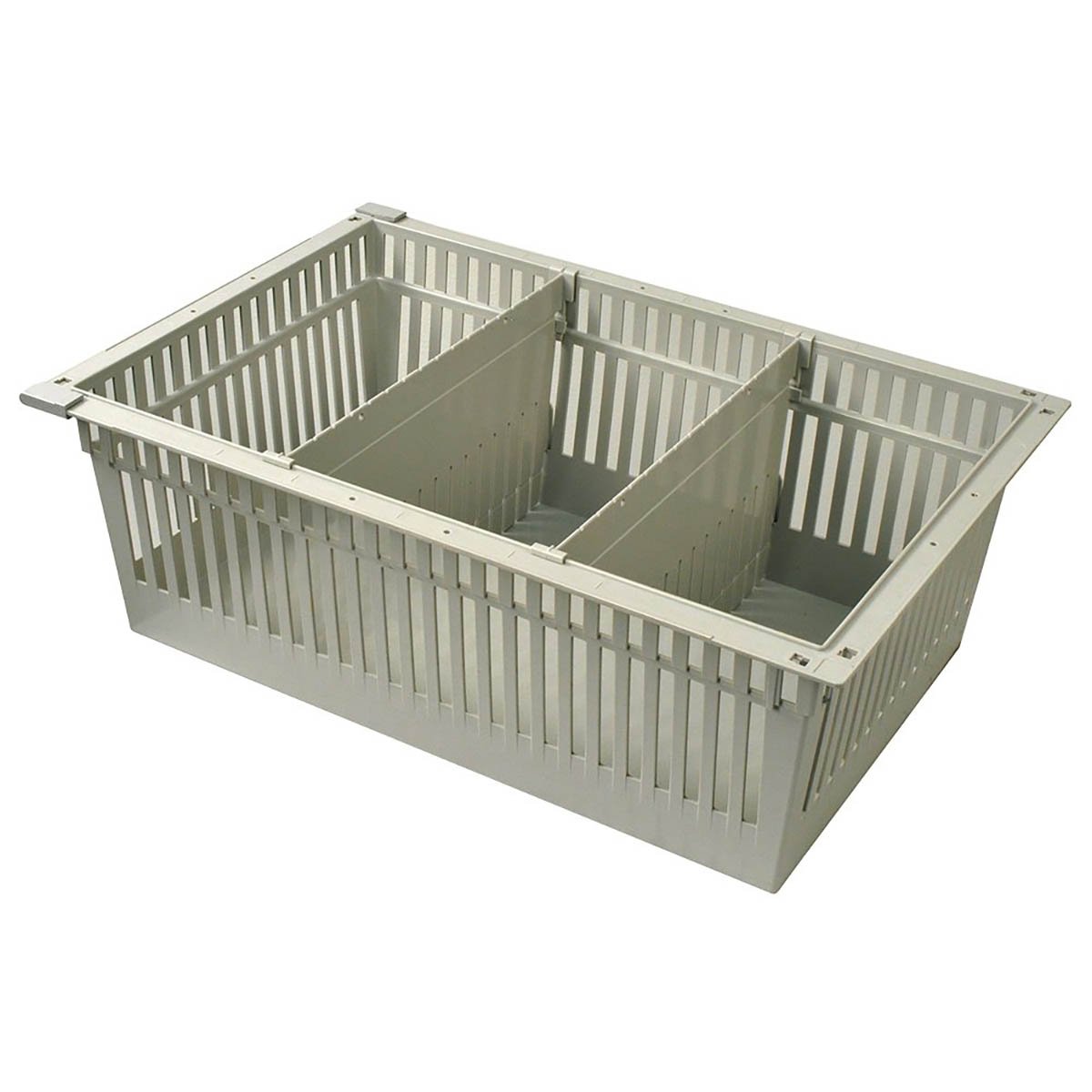 Harloff 8" Exchange Tray, Solid Sides, Flex Module ABS Gray-Divider Options