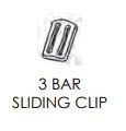 Therafin-31844-3-Bar Sliding Clip for 2" Strap, Black