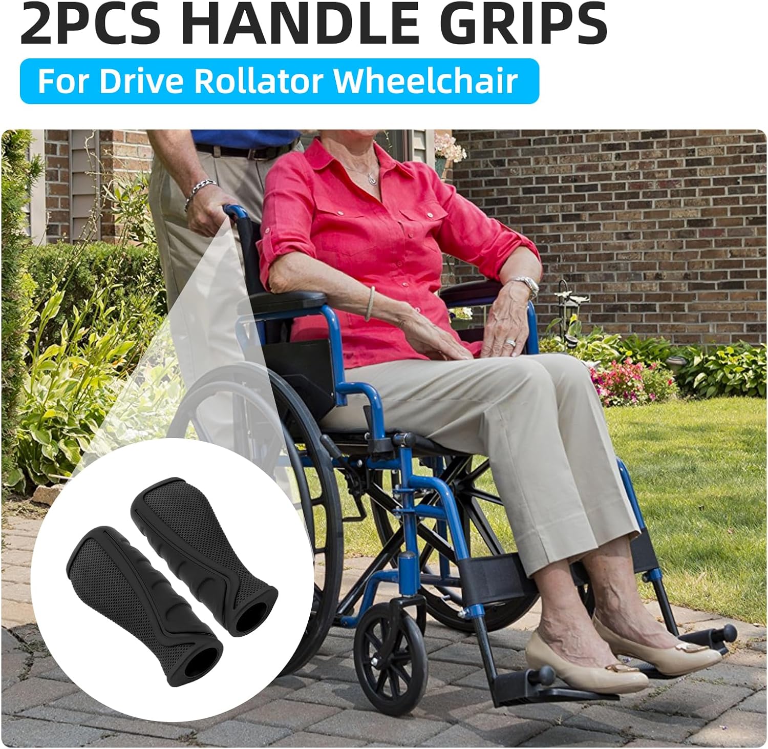 Dynarex-RPWC01-8182 DynaRide Wheelchair Hand Grip Bar 2pc/polybag, 50pcs/cs