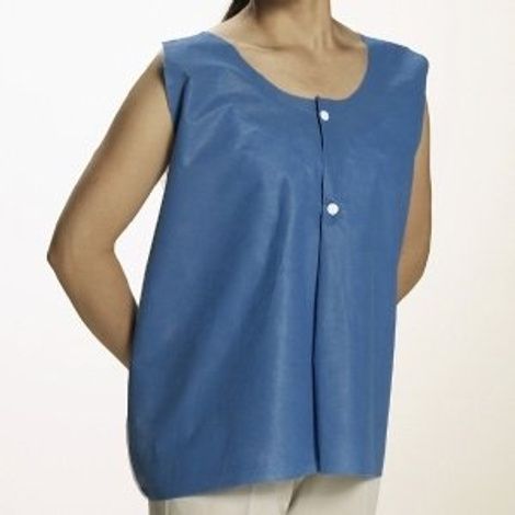 Graham Medical-70218N Exam Vest with Snaps, 31" x 24", Blue Front/White Back (75/cs) (80 cs/plt) (090951) (218)