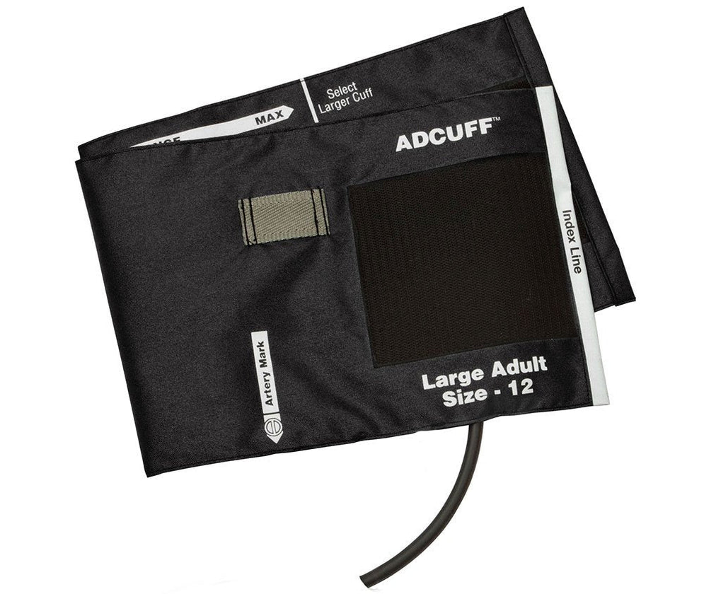 ADC 845-12XBK-1F ADCUFF & Bladder, 1 Tube w/891 Lg Adult, Black, LF