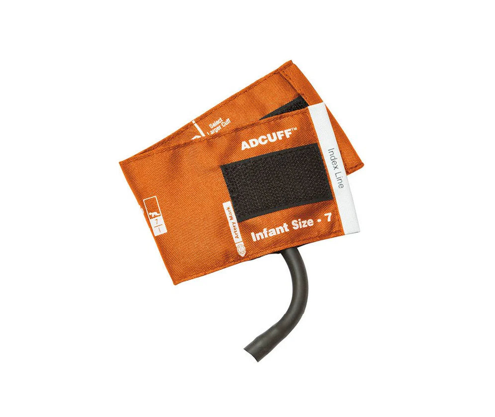 ADC 845-7IOR-1HP ADCUFF & Bladder, 1 Tube w/Con Infant, Orange, LF
