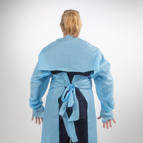 TIDI Products-8576A Protective Gown, 80in. x 45in., Over-the-Head, Poly, AAMI Level 2, 75/cs , case