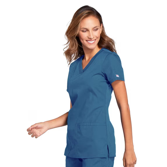 Cherokee Medical WW Originals Women's Knit V-Neck Solid Scrub Top