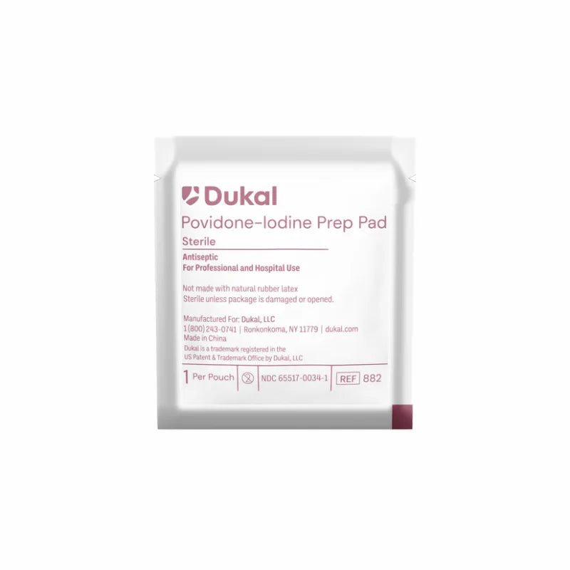 Dukal Corporation-882-4000 PVP-I Prep Pads, Bulk (1/pch, 4000 pch/cs)