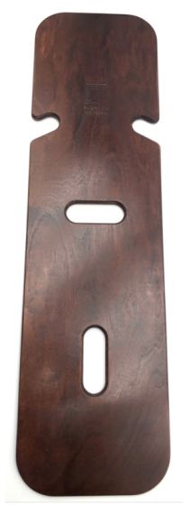 Therafin-31523-Transfer Board, Theraslide, 29" w/ 2 Notches & 2 HH (1 Perp), Walnut Stained Birch