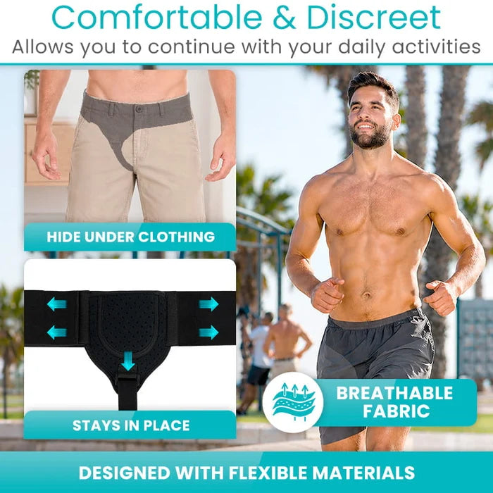 Vive Health-SUP3062BLKUNI Inguinal Hernia Belt